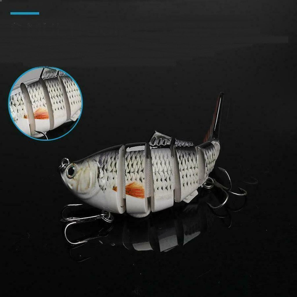 Jointed Swimbaits For Targeting Largemouth Bass-Muskey-Pike Fishing Hyper Realistic Baits (Set of 5 Baits)