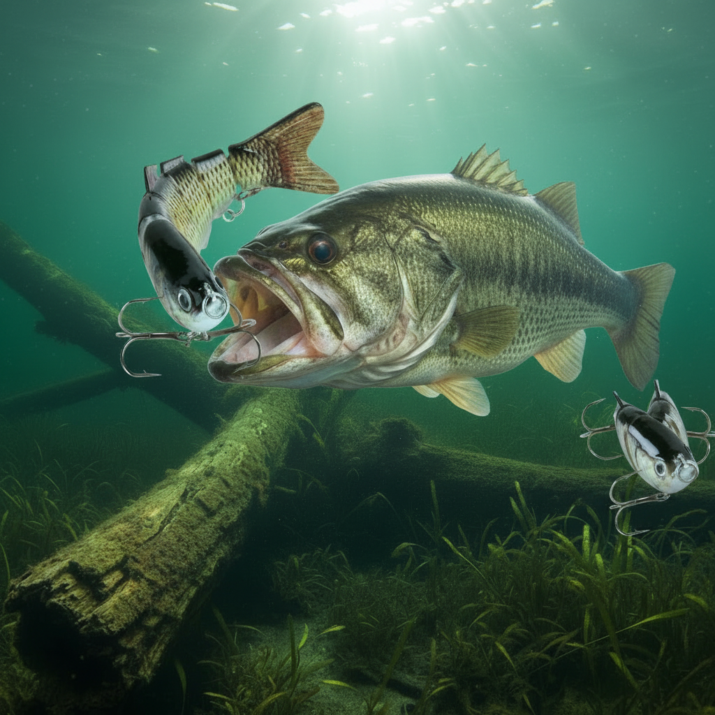Jointed Swimbaits For Targeting Largemouth Bass-Muskey-Pike Fishing Hyper Realistic Baits (Set of 5 Baits)