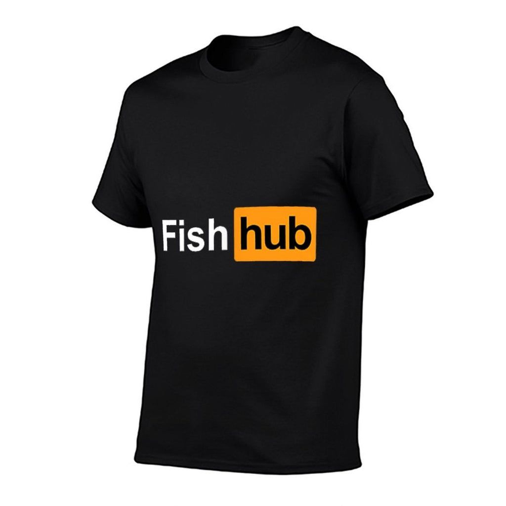 Fish Hub Fishing Tshirt Ocean Lake Fisherman  Stretchy T-Shirt