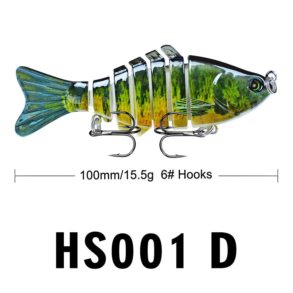 Knotty Fish Lure Hard Plastic Jointed  Glide Bait Fishing Lure Length 100mm/3.93 inches Weight 15.5 g/.54oz