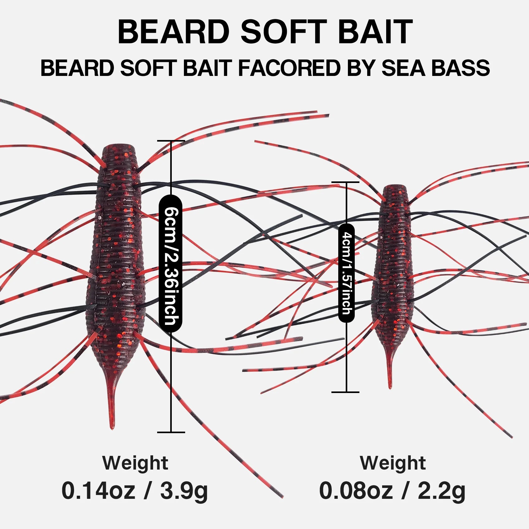 Aventik Soft Fishing Bait Senko Worms Stick Baits Sinking Wacky Worms for Bass Fishing Ned Rig 4cm&6cm