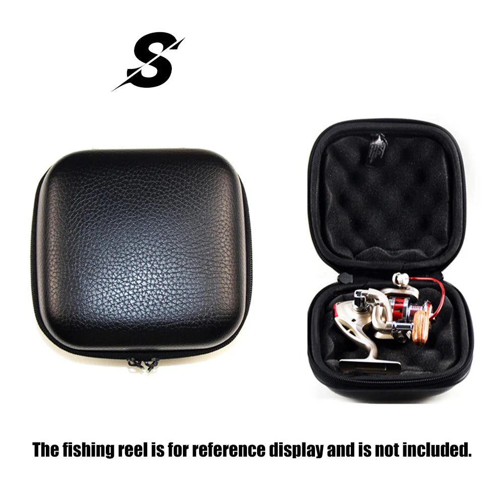 Waterproof PU Spinning Reel Bag — EVA Padded Fishing Reel Case (S/M/L)