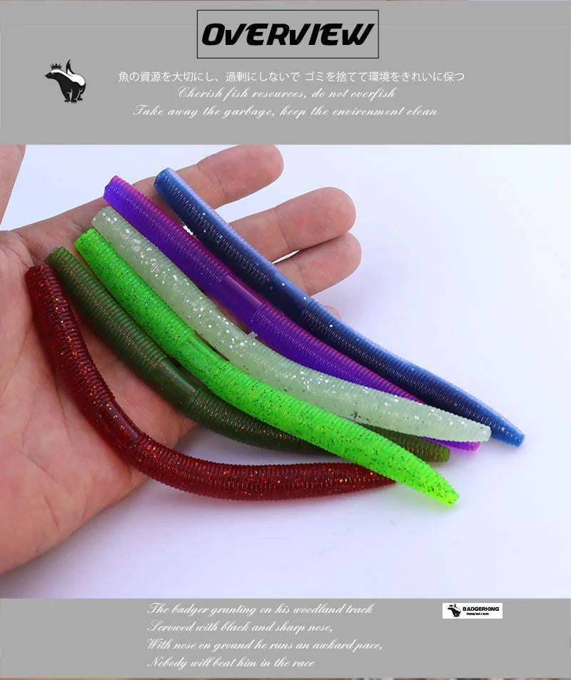 14cm 11g  Senko Worm Fishing Lure For Neko Rig Wacky Rig  Soft Silicone Gemany Material Tough Soft Plastic Swim Bait