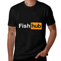 Fish Hub Fishing Tshirt Ocean Lake Fisherman  Stretchy T-Shirt