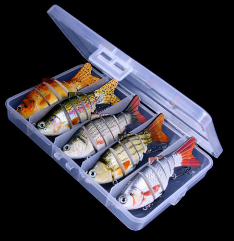 Jointed Swimbaits For Targeting Largemouth Bass-Muskey-Pike Fishing Hyper Realistic Baits (Set of 5 Baits)