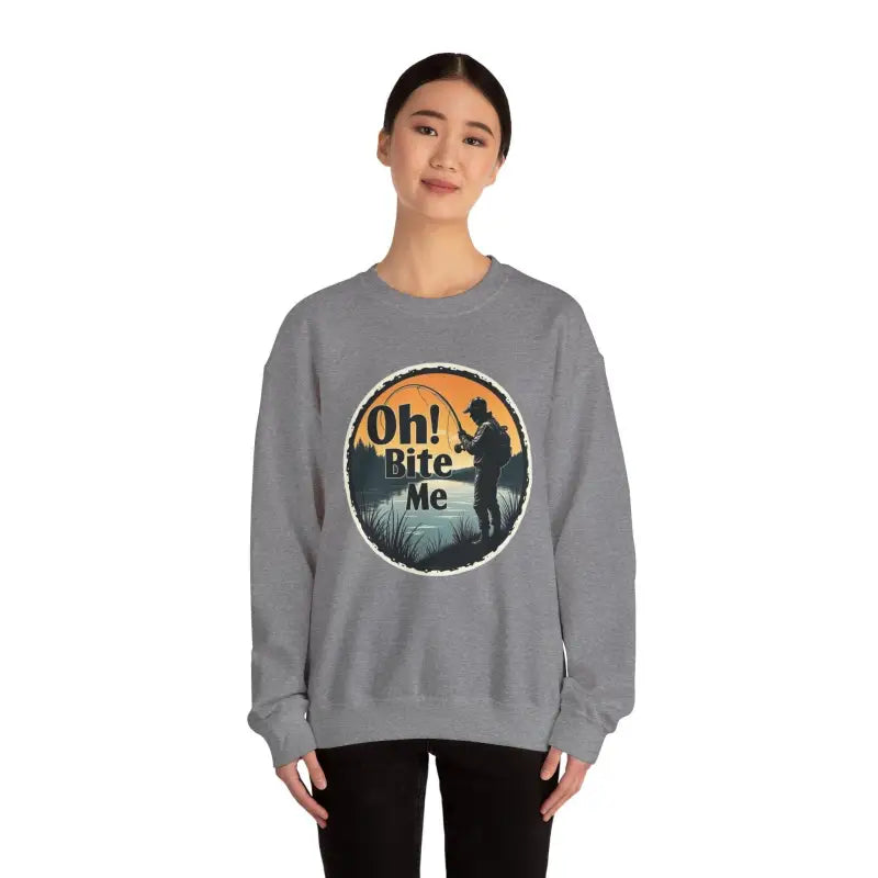 Ocean State Styles Sweatshirt Oh Bite Me Fishing Crewneck