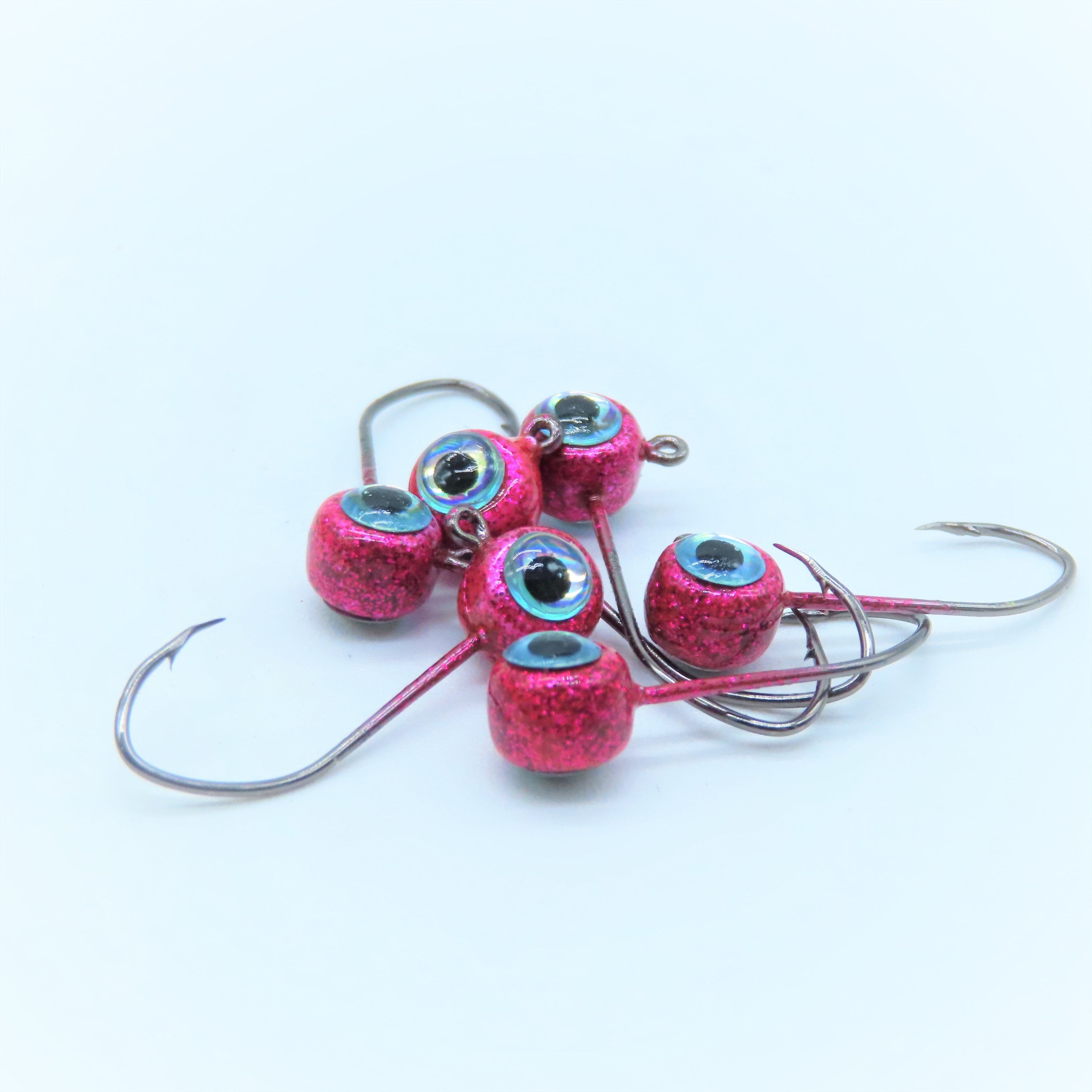 Free Style Jig Heads - 3D Eyes - 12 Pack - No Collar